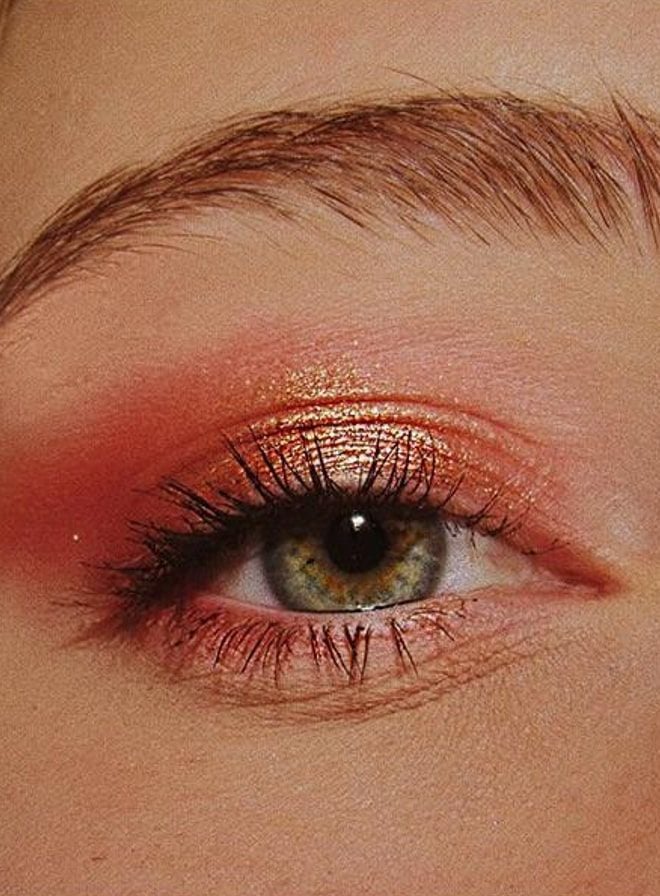Close-up of a person's eye with makeup.
