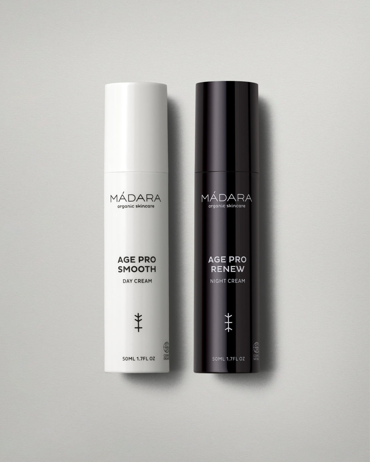 MADARA AGE PRO smooth day cream and AGE PRO renew night cream