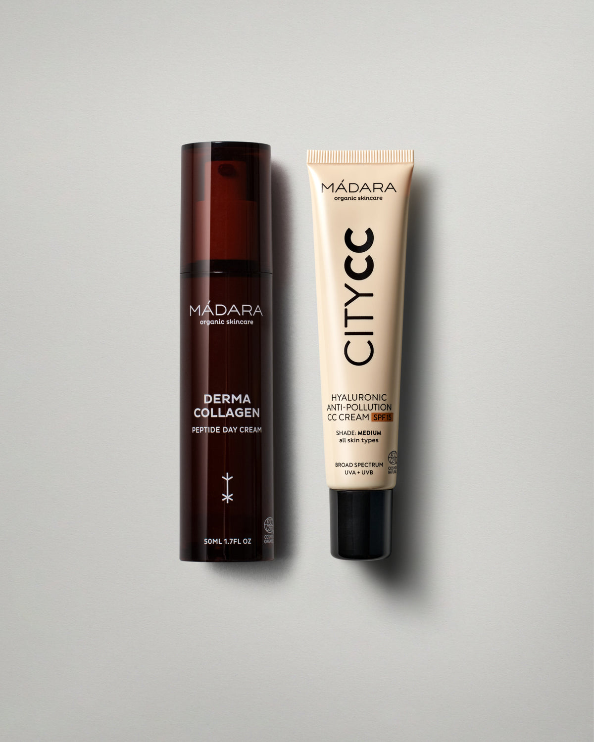 MADARA Hyaluron CC cream medium and peptide day cream duo