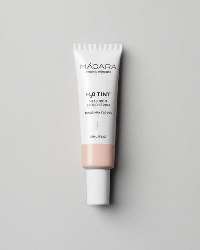 MÁDARA Organic Skincare hyaluron tinted serum may flower A3511 serum product photo on plain background.