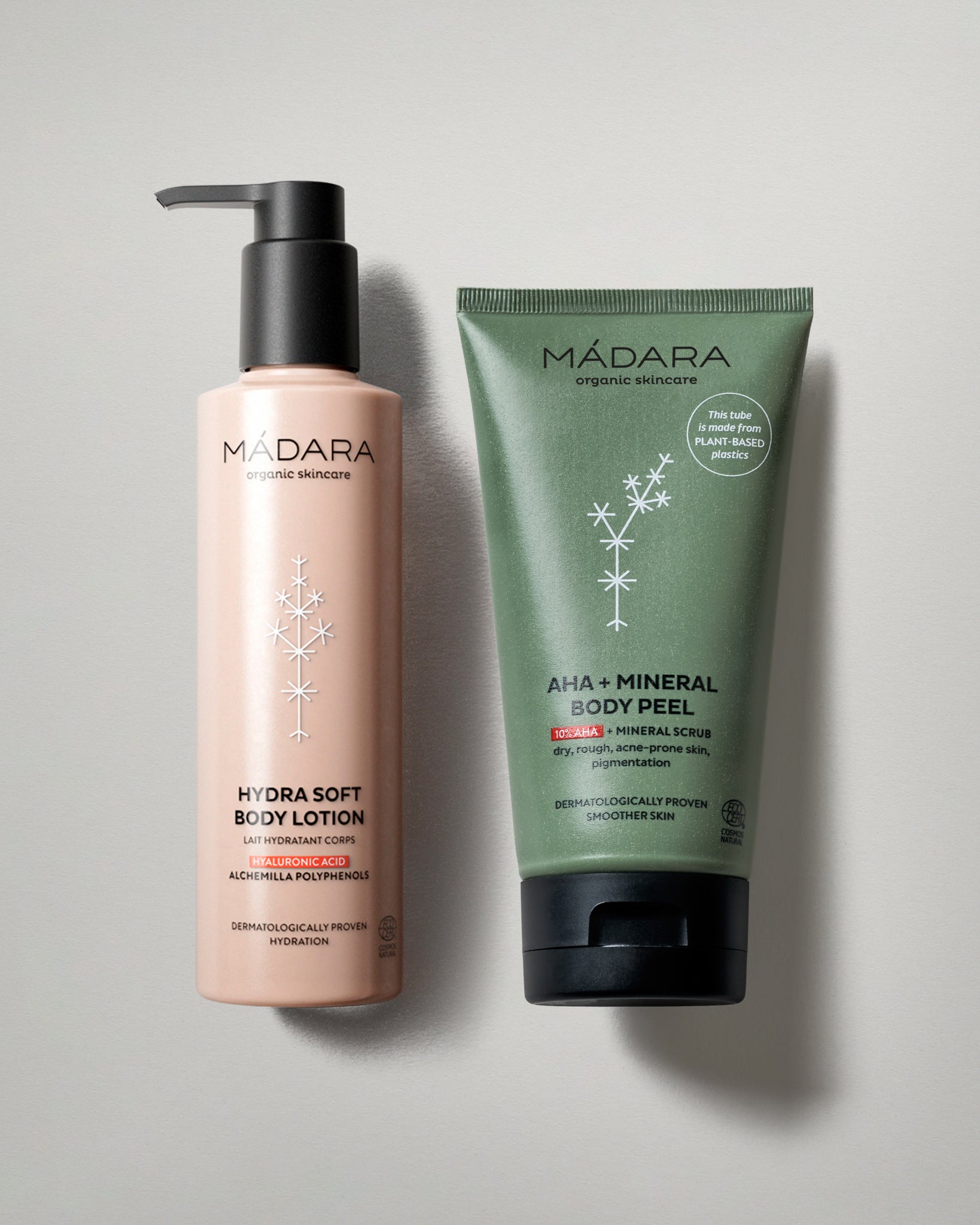 MADARA exfoliate and hydrate body care set