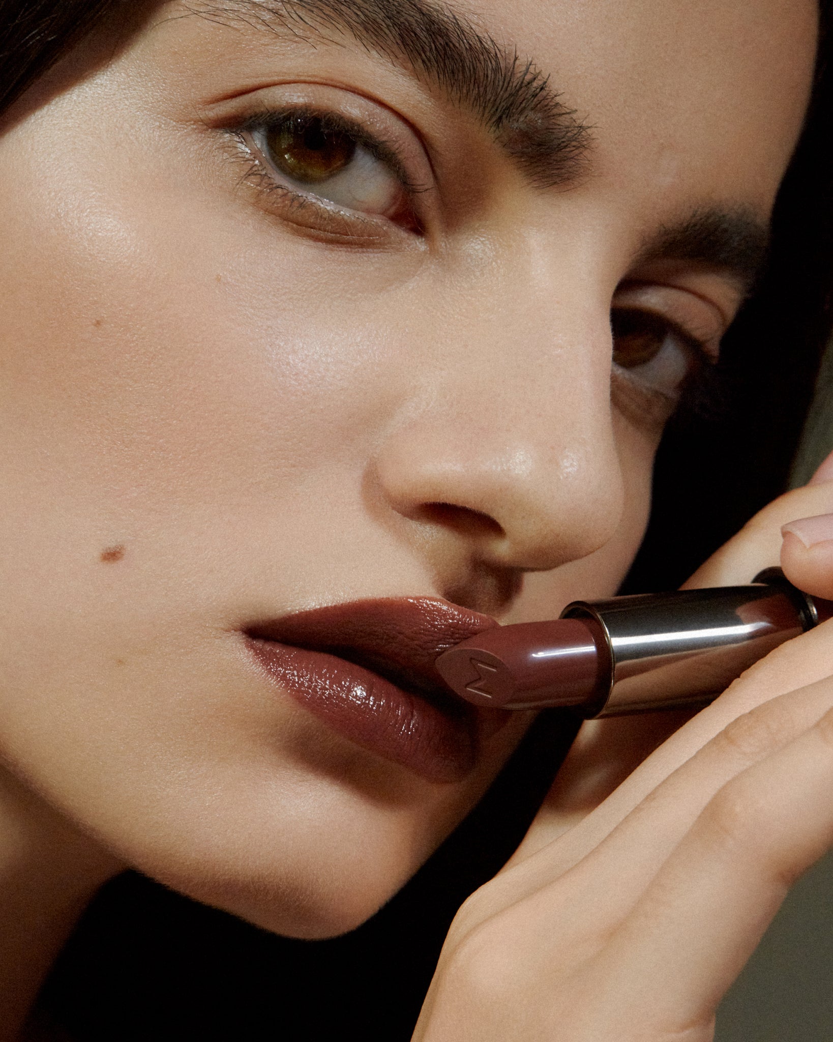 MÁDARA Organic Skincare natural certified lipstick dominance A6504 product photo on plain background.