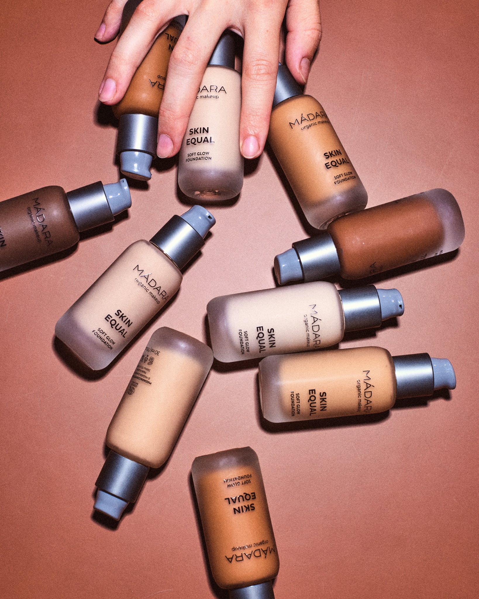 MÁDARA Organic Skincare soft glow foundation A6051 foundation product photo on plain background.