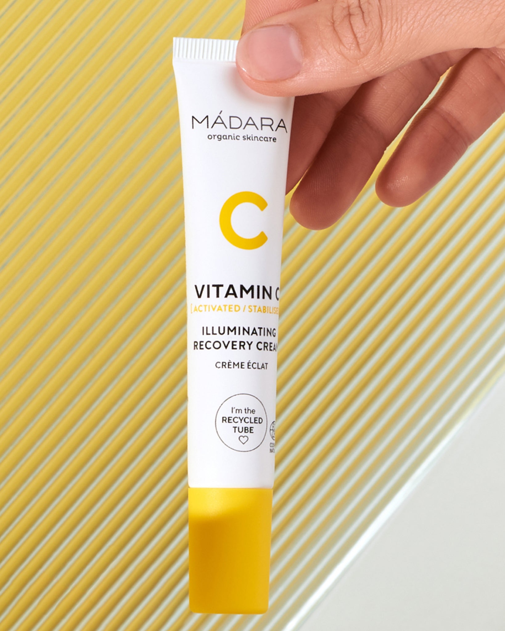MÁDARA Organic Skincare vitamin c cream 15ml SM3302 15 face cream product photo on plain background.
