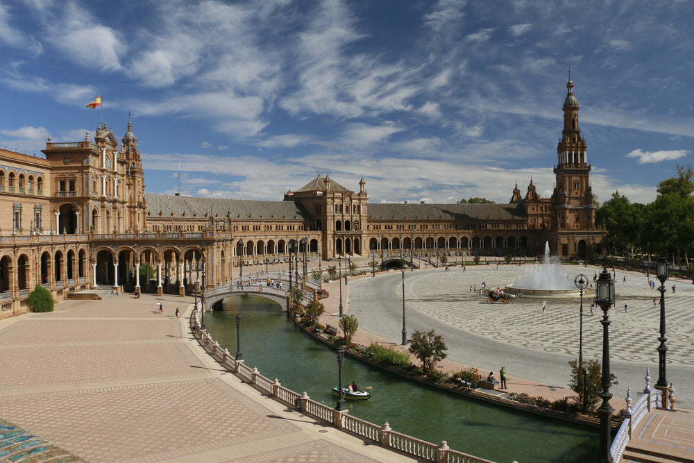 Spain Seville city centre square 