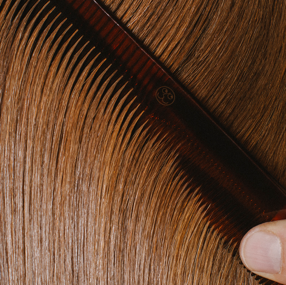 close-up of hair condition after using Madara Micro-Keratin Healthy Hair Mist