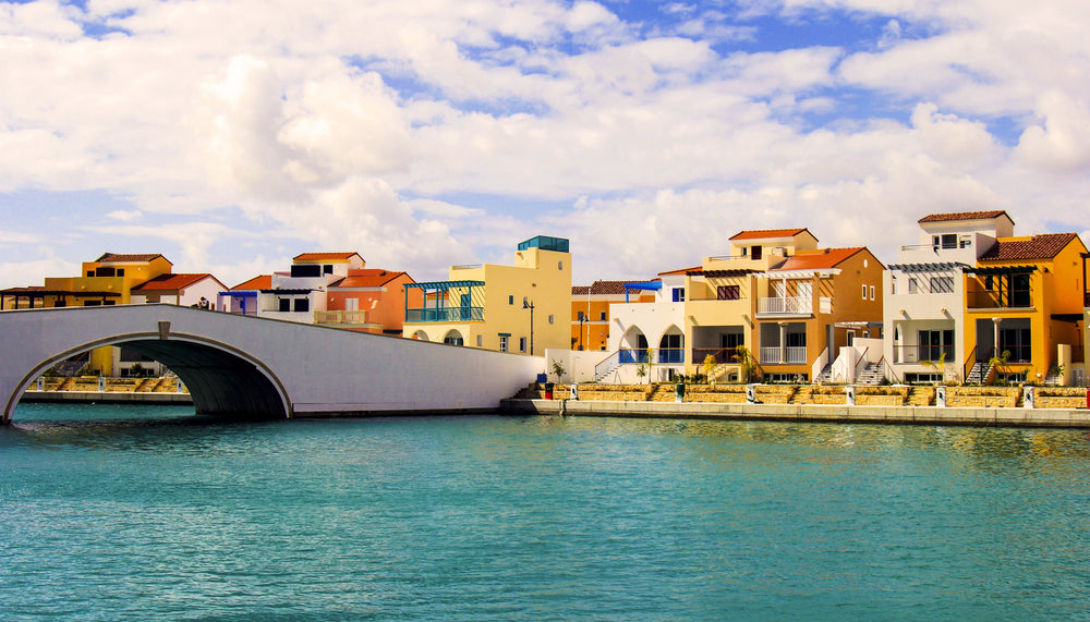 cyprus limassol river with building along the coast