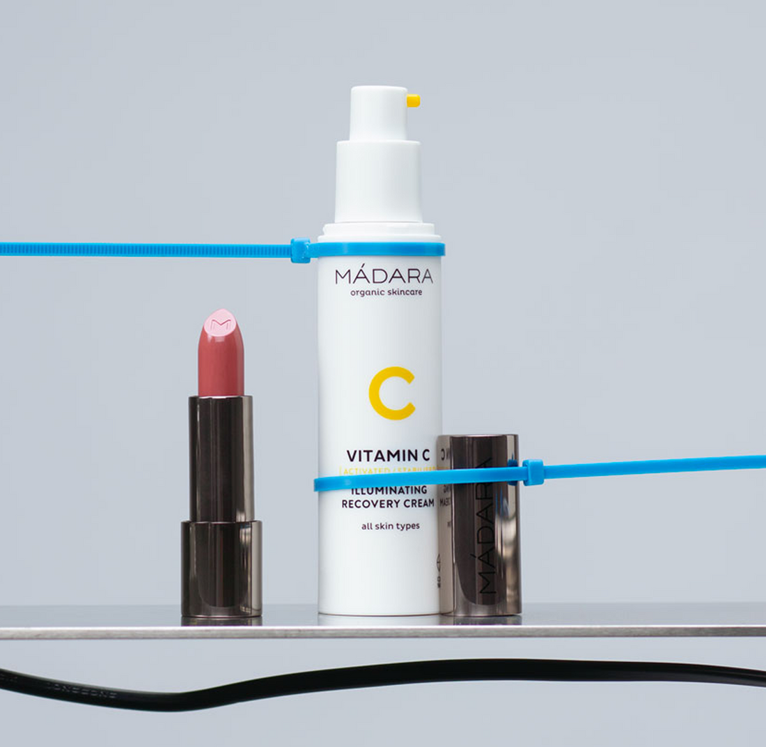 madara cosmetics factory sale product photo with vitamin c illuminating cream and dazzle lights satin lipstick