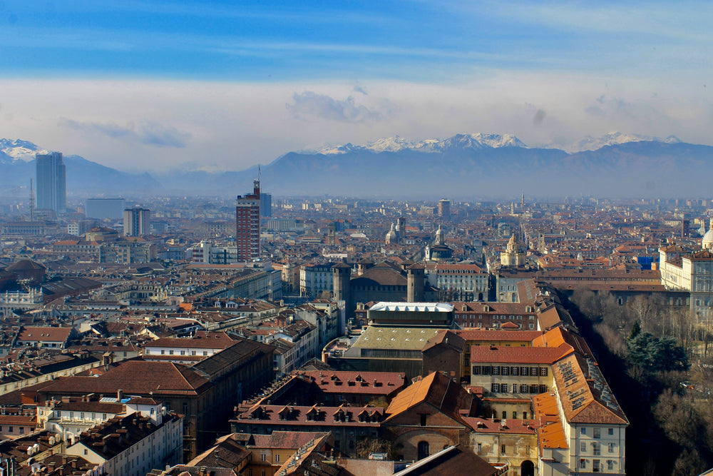 aerial view of Turin Italy buildings during daytime