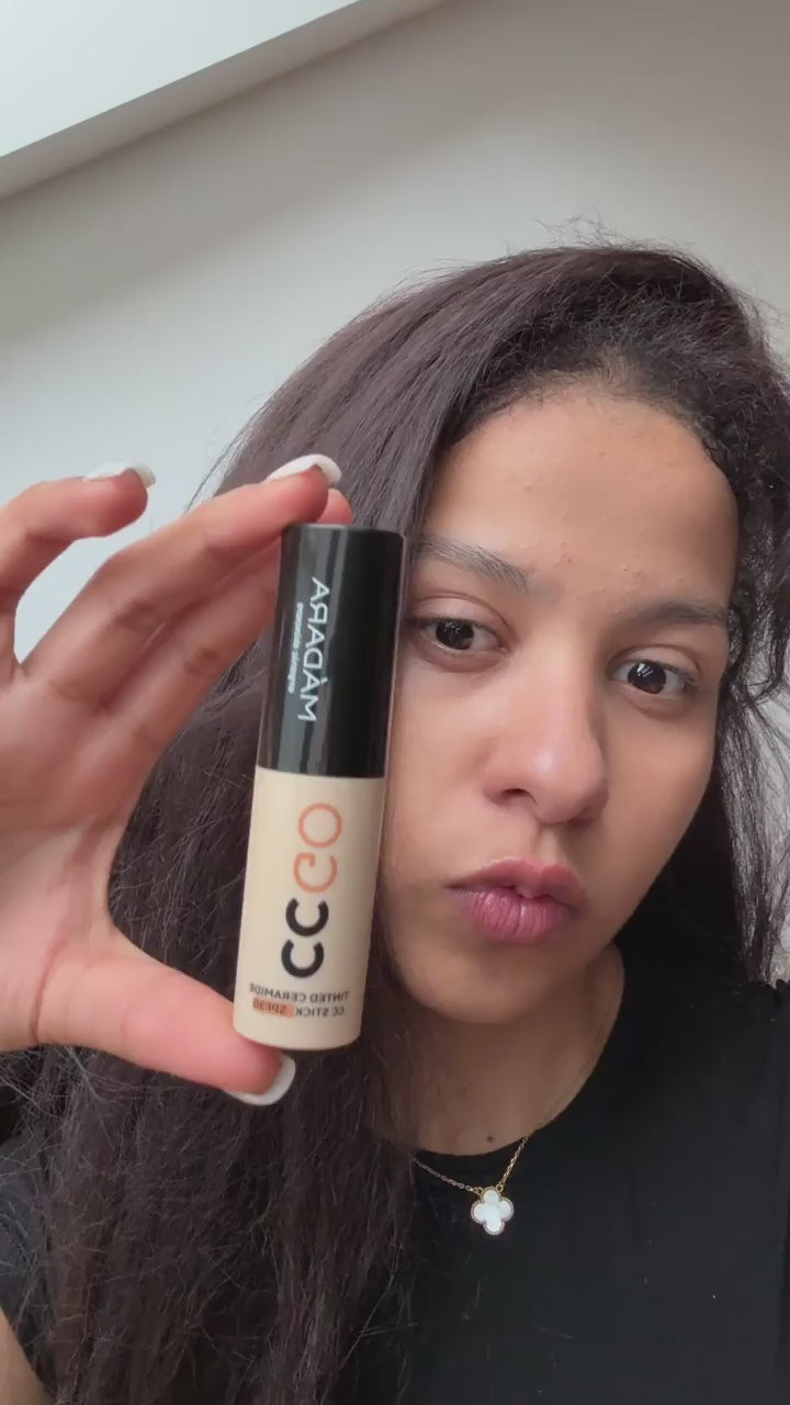 Load video: MADARA CC GO tinted ceramide stick olive